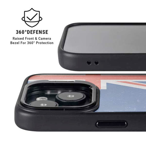 New Zealand Flag Distressed iPhone 14 Plus Kickstand Case